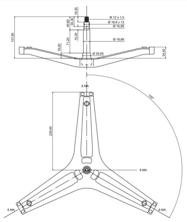 Крестовина DC97-17605A стиральной машины Samsung/Hansa