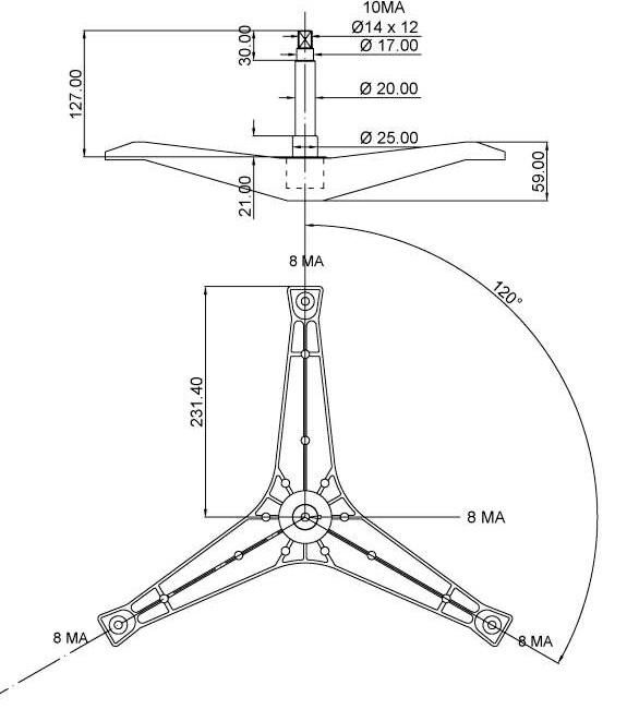 Крестовина DC97-00124B стиральной машины Samsung