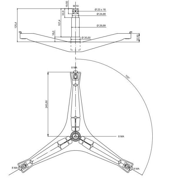Крестовина DC97-14369D стиральной машины Samsung