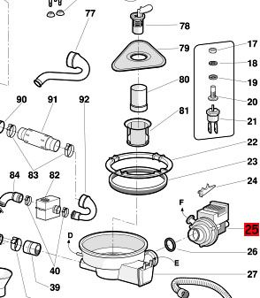 Помпа Plaset 090537 ПММ Ariston/Indesit, 22W