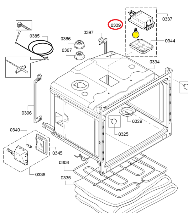 Лампочка 057874 40W духовки Bosch/Siemens
