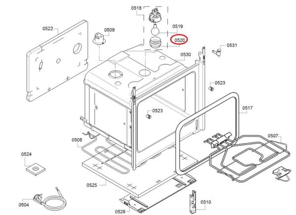 Плафон 647309 лампы духовки Bosch/Siemens