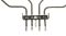 Тэн 470845 верхний духовки Bosch/Siemens, 1500+1300W
