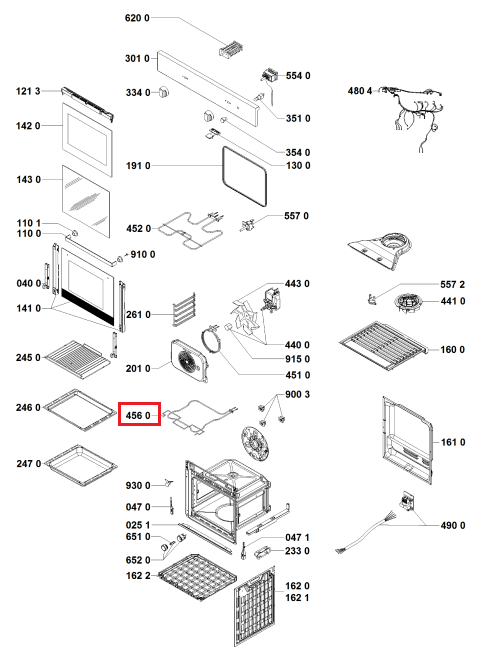 Тэн 488000526533 духовки Ariston/Indesit/Whirlpool, 1150W